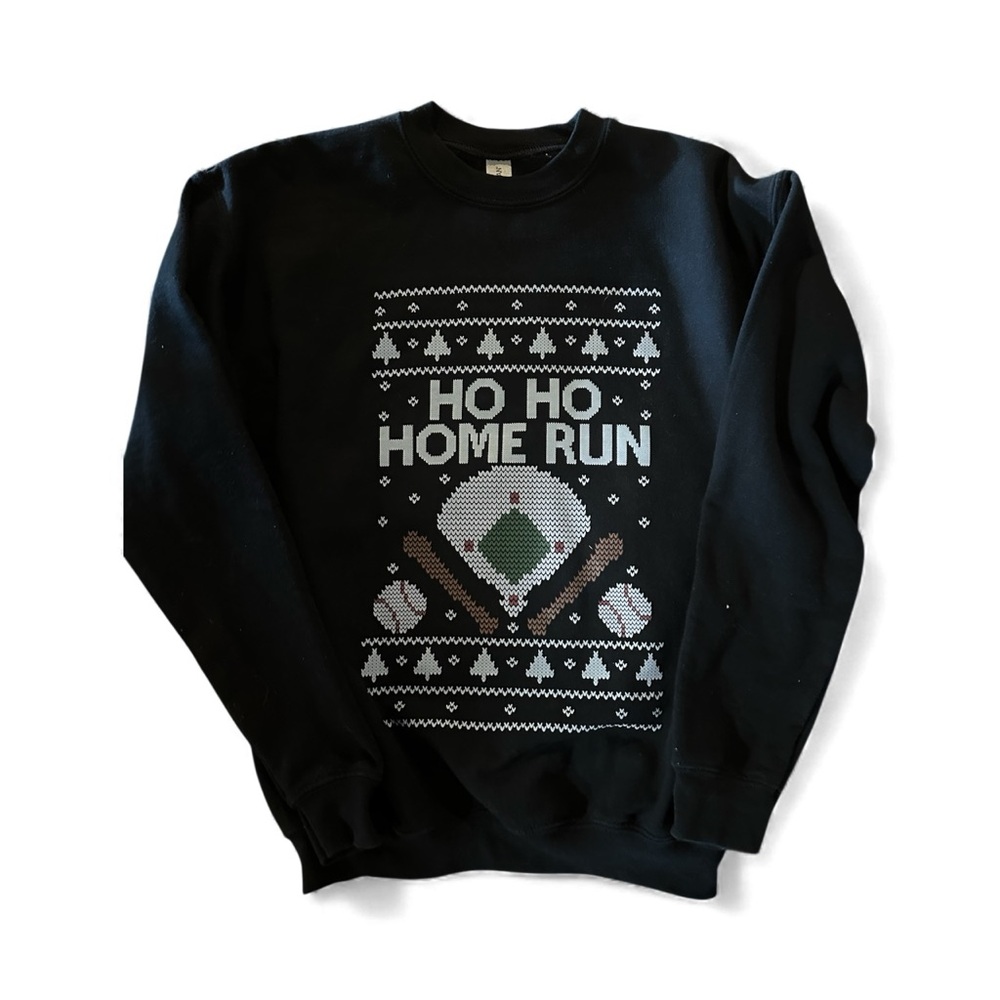 Festive Baseball Graphic Sweatshirt